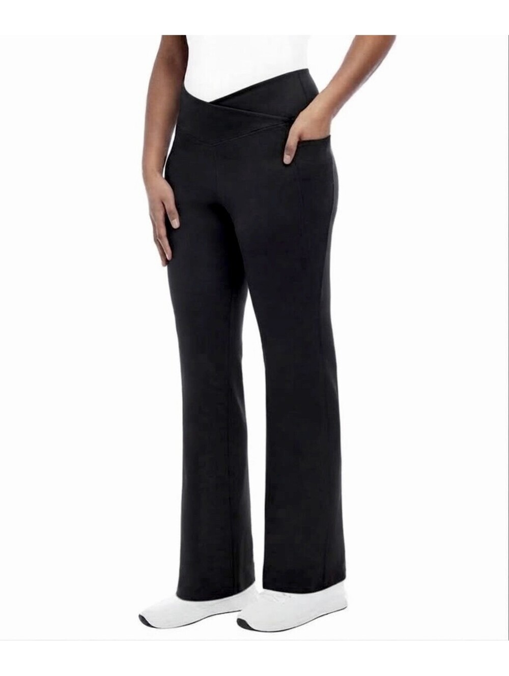 Jockey Ladies Crosswaist Yoga Pant - Deep Black Size S/P